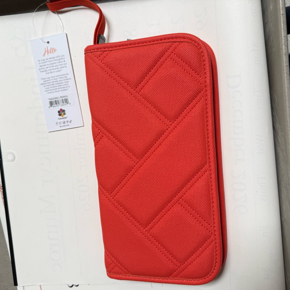 Lug Tango Matte Luxe VL Travel RFID Wallet -PAPAYA - Picture 2 of 4